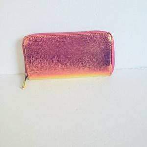 Unbranded Clutch Wallet Card Holder Long Continental Metalic Fluorescent new